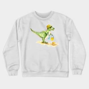 Baby Dinosaur T-Rex on the Beach Crewneck Sweatshirt